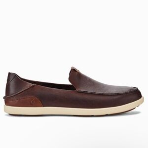 Olukai Nalukai  Slip-On Men's Brown Leather Loafers Sz 10